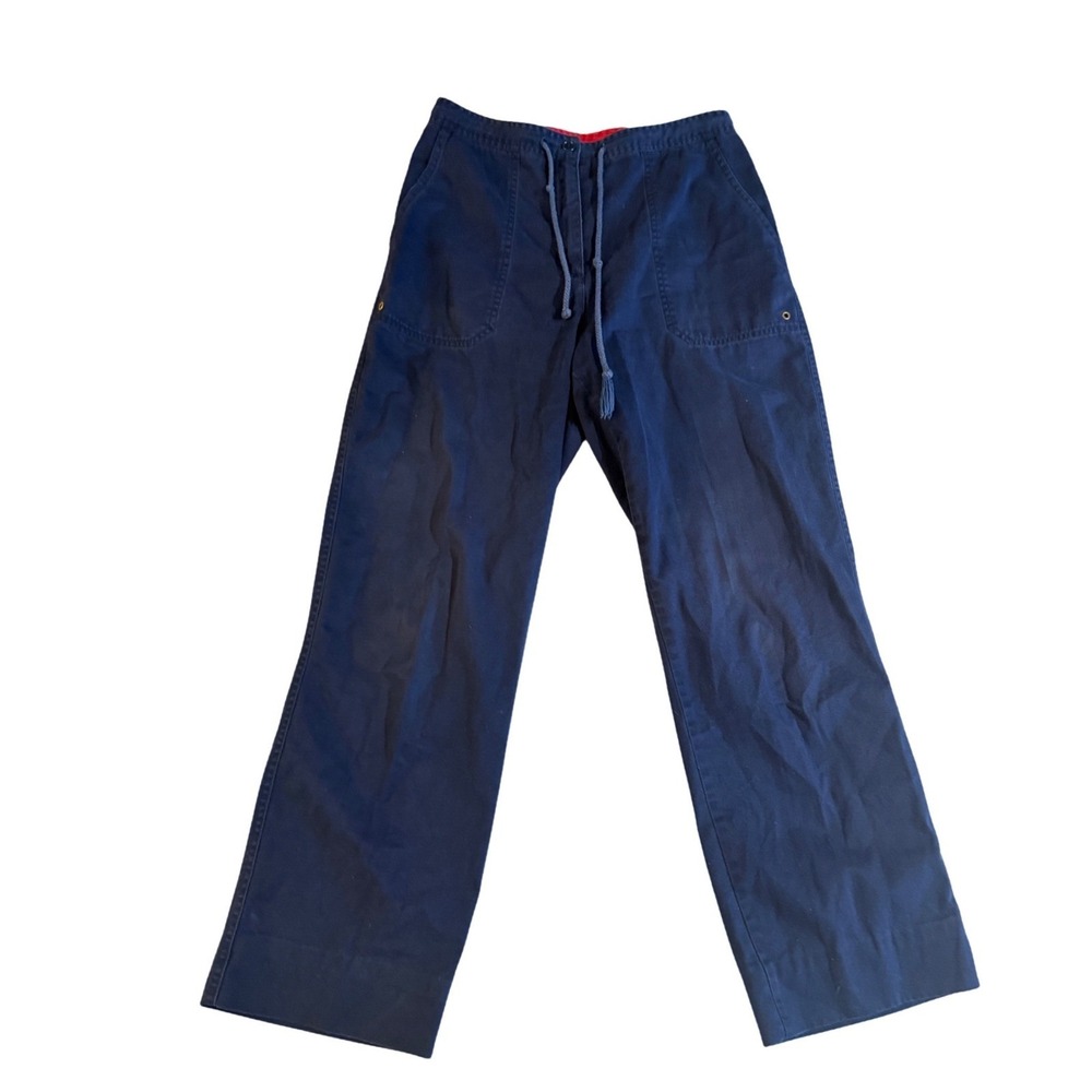 Lauren Ralph Lauren Navy Blue Cotton Drawstring Chino Pants Womens Size 8